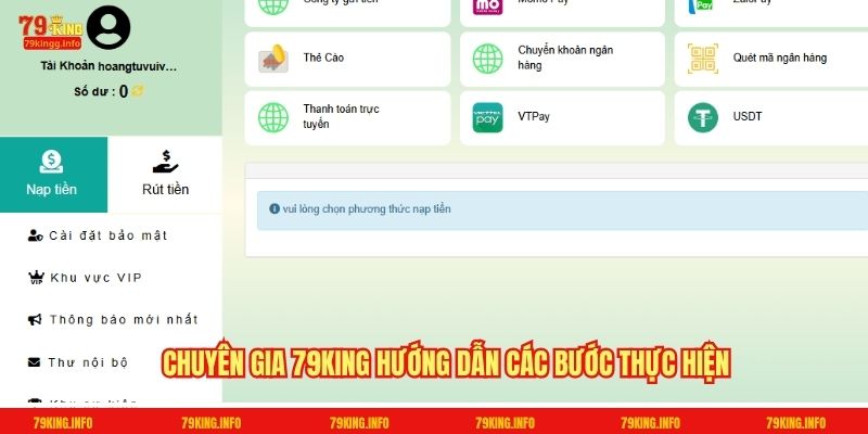 Chuyên gia 79King hướng dẫn các bước thực hiện